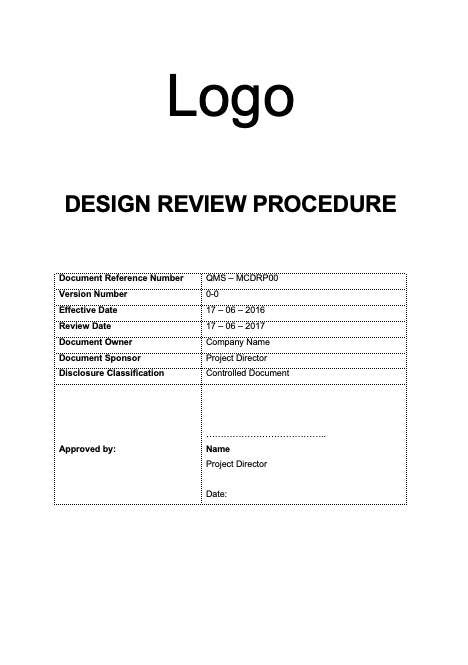 MCon Design Review Procedure Rev 0-0